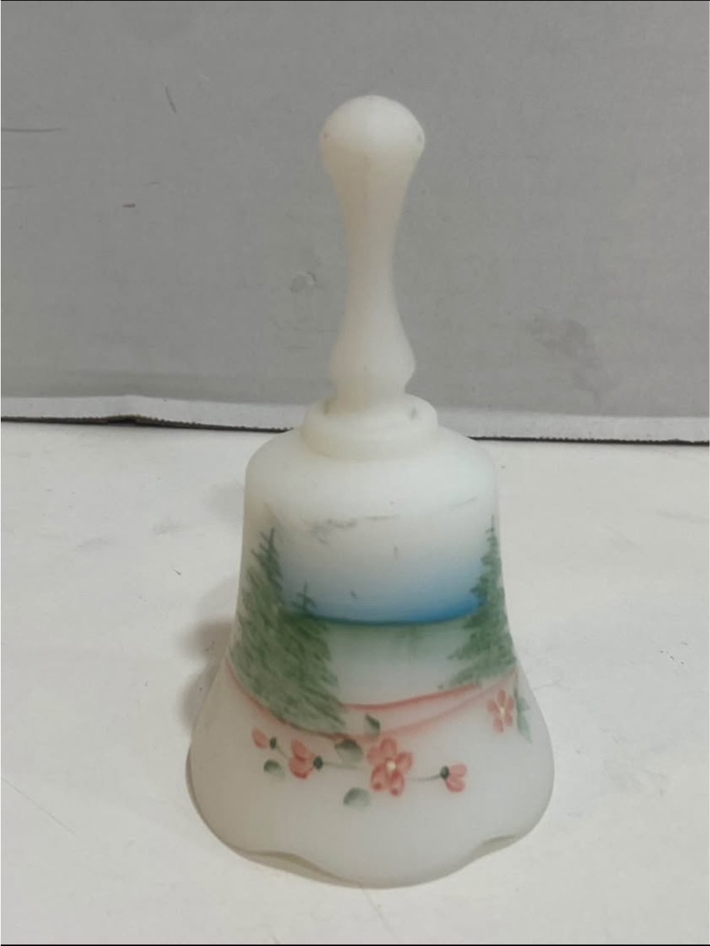 Vintage Fenton small hand painted bell